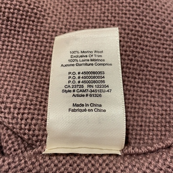 Aritzia Wilfred Free Mauve Italian Merino Wool Knit Wolter Sweater XXS - Picture 4 of 4